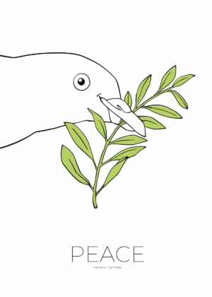 Peace hvid